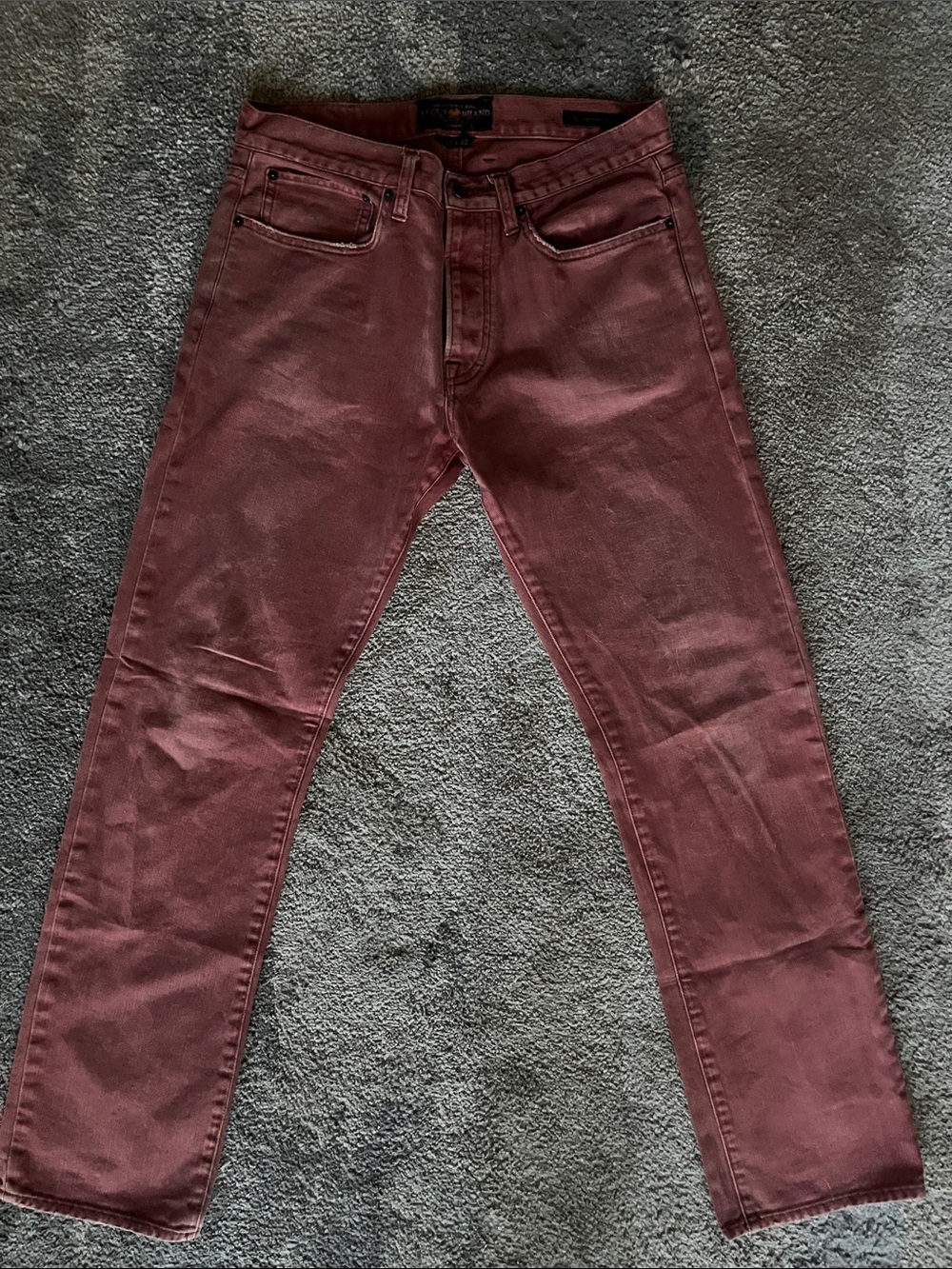 Lucky Brand Slim Jeans in Deep Burgundy